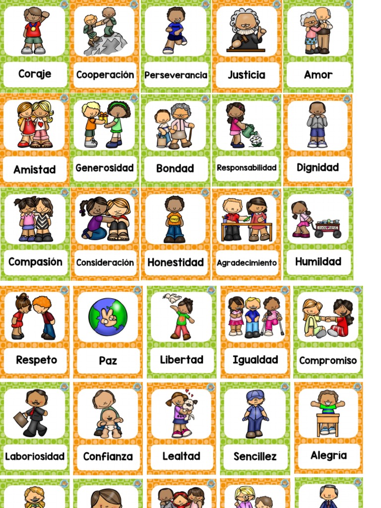 Bingo de Los Valores | PDF