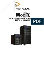 User Manual: Three Phases Modular UPS Solutions: 20 kVA To 90 kVA HV