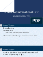 Sources of International Law: Moot Court and Arbitration - Week 4