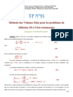 Tp01 Probleme de Diffusion Pure Stationnaire