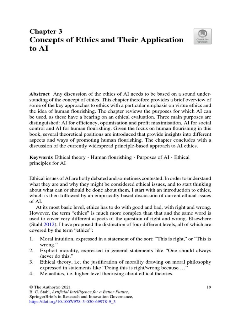 Concepts of Ethics and Their Application To AI | PDF | Critical Theory ...