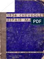 1934 Chevrolet Repair Manual, Master and Standard Models