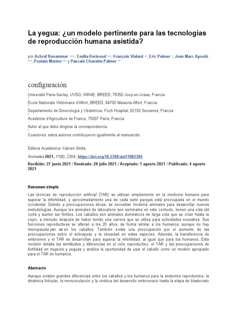 Cuanto Vive Un Espermatozoide Al Aire Libre La Yegua | PDF | Fertilización en vitro | Gonadotropina