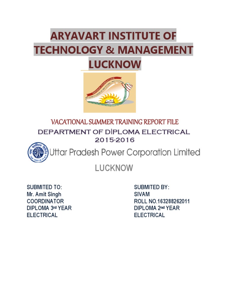 Summer Training Report on Substation | PDF | Electrical Substation ...