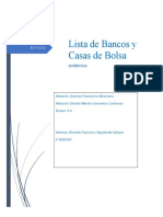 Lista de Instituciones Bancarias