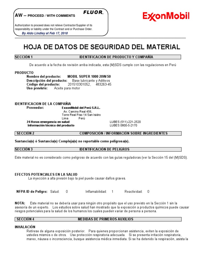 Mobil super 1000 20w 50 pdf agua descarga electrost tica