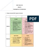 Swot Analysis Group 8 Fundamentals of Marketing: Internal