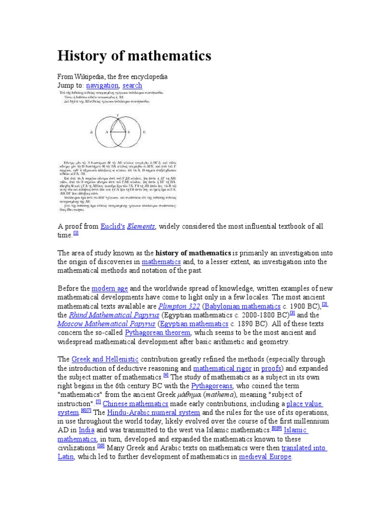 History of Mathematics | PDF | Geometry | Teaching Mathematics
