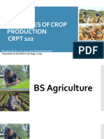 Principles of Crop Production CRPT 102: BS Agriculture 1 A.Y. 2021-2022 Second Semester