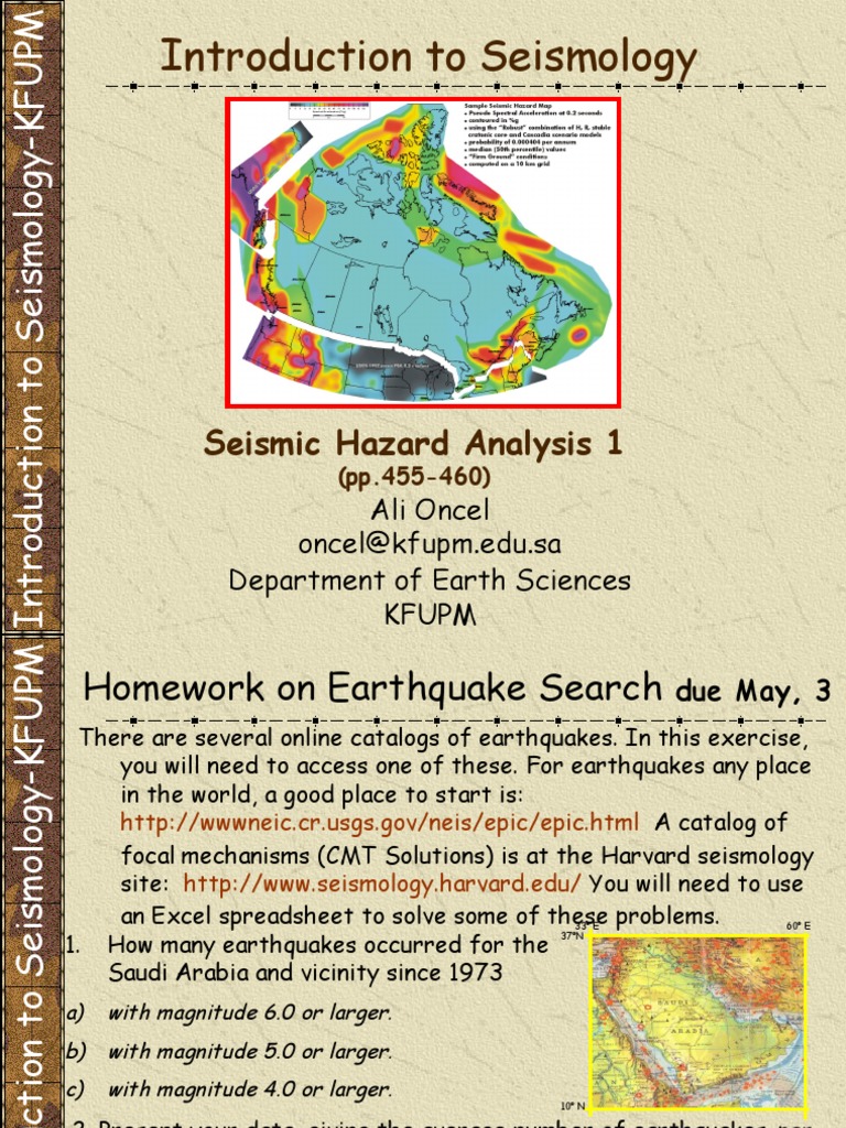 Seismic Hazard Analysis in Saudi Arabia | PDF | Earthquakes | Seismology