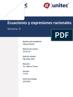 Tarea 6.1 Ecuaciones y Expresiones Racionales CB