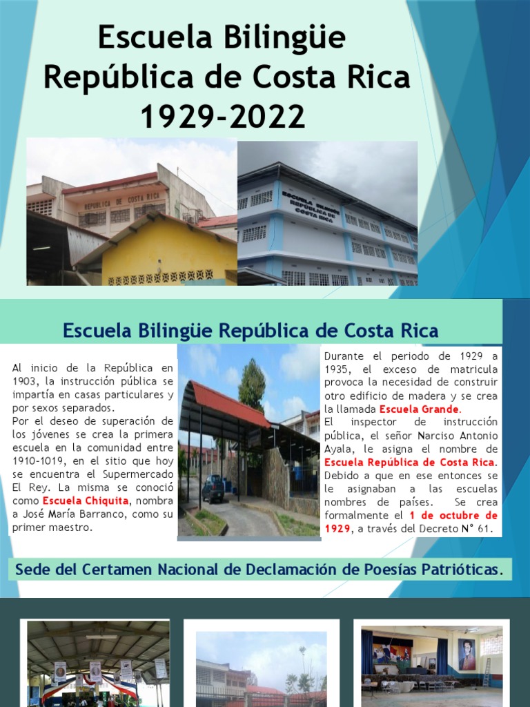 Reseña De La Escuela Bilingüe República De Costa Rica 1929 2022 Creado