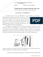 Atividade de Português Acessibilidade Interpretação de Texto 9º Ano