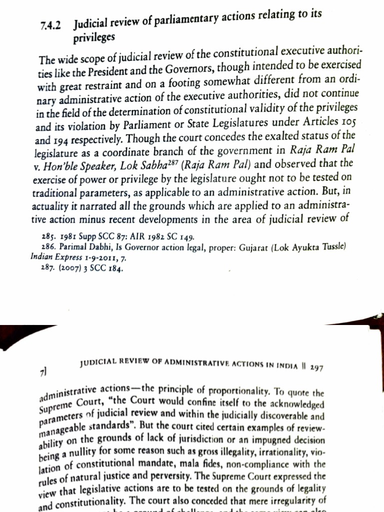 Judicial Review of Legislative Privileges | PDF | Supreme Court Of ...
