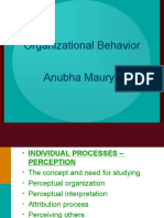 Organizational Behavior Anubha Maurya