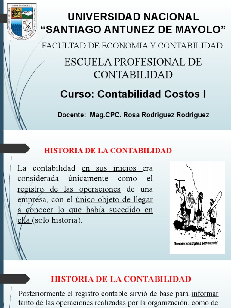 La Contabilidad de Costos 1 (Parte 1) | PDF | Contabilidad ...