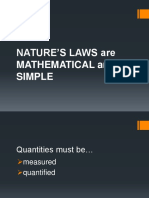 NATURES LAWS Are MATHEMATICAL and SIMPLE Students Notes