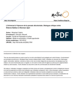 L'Universel à l'épreuve de la pensée décoloniale - Dialogue critique entre Etienne Balibar et Norman Ajari - Travail de fin d'études présenté par Saphia WESPHAEL