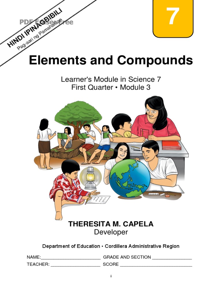 Elements and Compounds: Learner's Module in Science 7 First Quarter ...