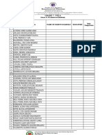 Grade 7 - Vela: Name of Students Name of Parent/Guardian Signature Body Temperature