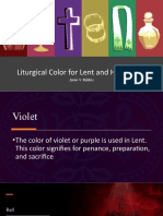 Liturgical Color For Lent and Advent