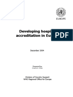 Developing Hospital Accreditation in Europe: December 2004