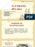 Undang-Undang Laut Melaka: FABC2092 Constitution & Community