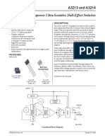 Micropower Ultra-Sensitive Hall-Effect Switches: A3213 and A3214