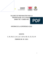 V3 TERCER Informe Completo Percepción de Los Estudiantes Talleres Saber Pro08022021
