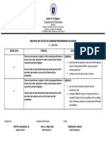 Analysis of Melcs and Least Learned Competencies