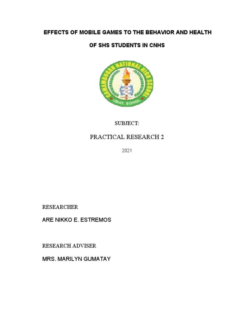 Mobile Games' Impact on SHS Students | PDF | Mobile Game | Mobile Phones