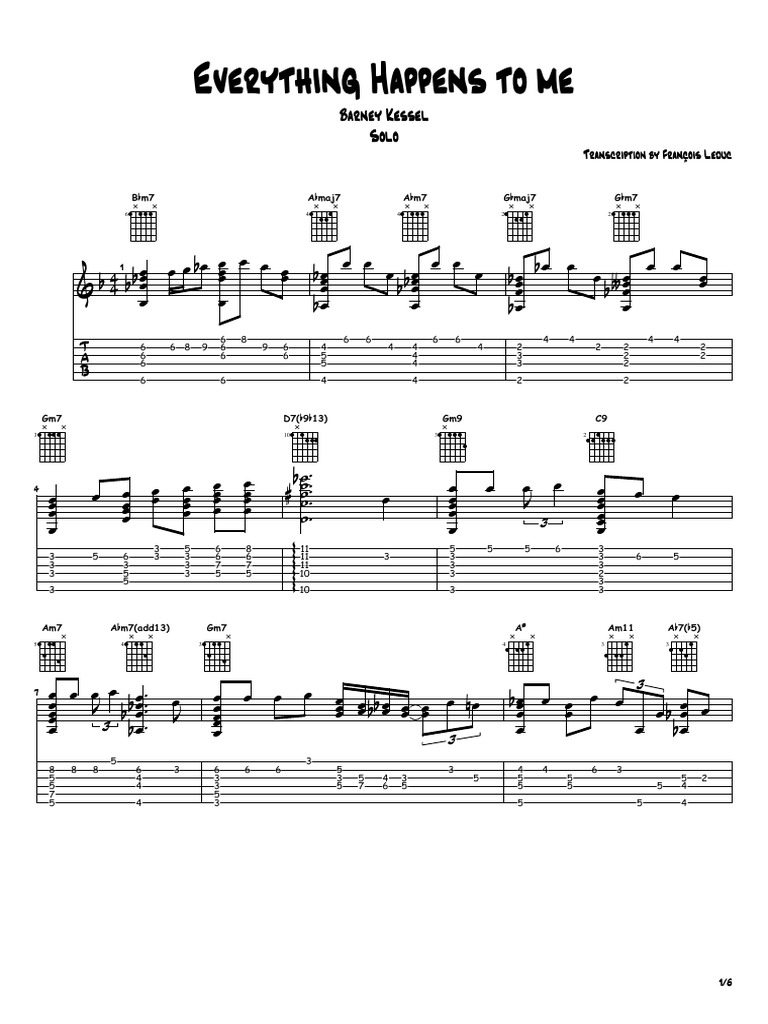 Barney Kessel - Everything Happens To Me (Full Score) | PDF