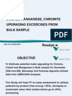 COBALT, MANGANESE, AND CHROMITE UPGRADING POTENTIAL FROM BULK SAMPLES