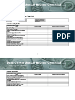 Data Center Annual Review Checklist