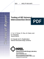Testing of GE Universal Interconnection Device: August 2003 - NREL/TP-560-34676