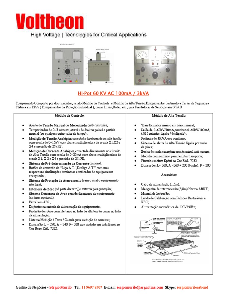 Hi-Pot 60kvac 100ma 3kva | PDF