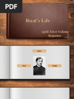 Rizal's Life: April Joyce Galang Reporter