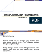 Barisan, Deret, Dan Penerapannya: Pertemuan 4