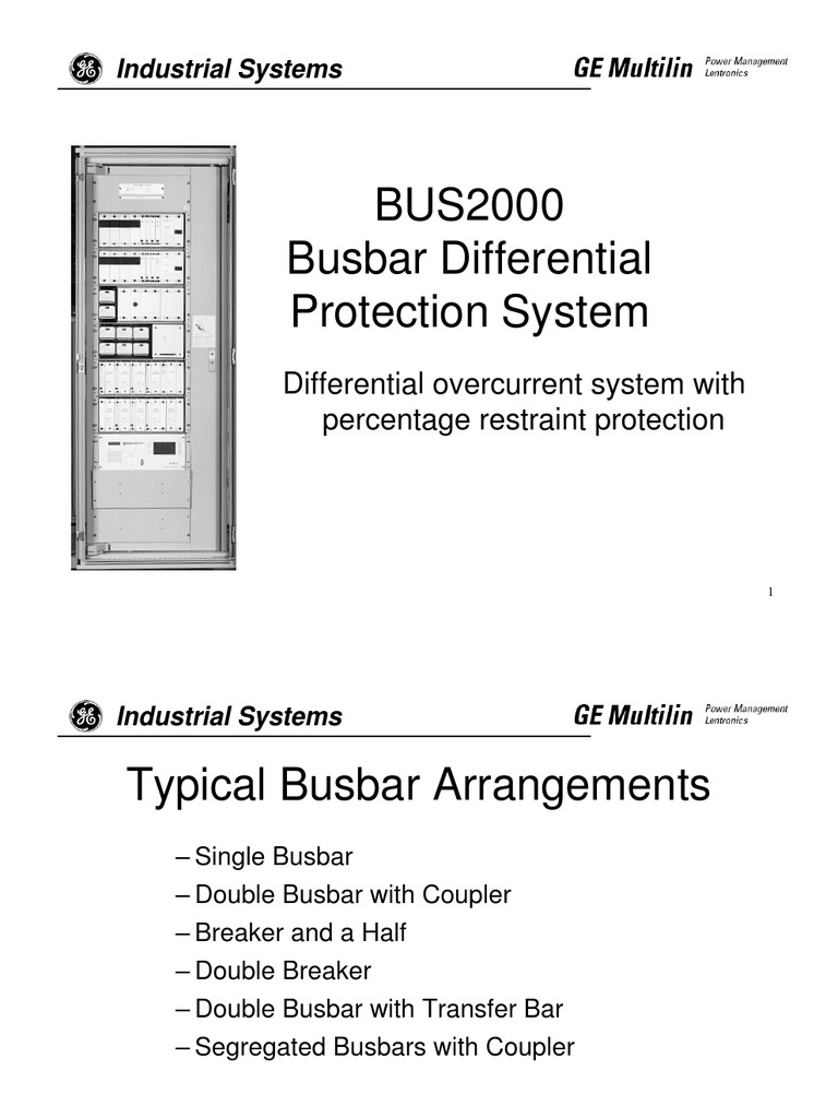 Busbar Differential Protection Overview | PDF