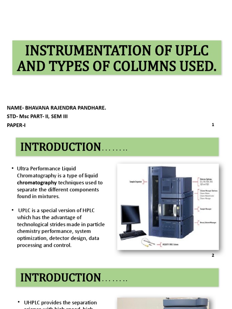 UPLC Instrumentation and Column Types | PDF | High Performance Liquid ...