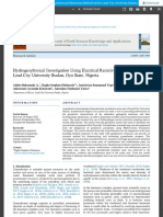 Hydrogeophysical Investigation Using Electrical Resistivity Method Within Lead City University Ibadan, Oyo State, Nigeria