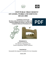 The NWFP Public Procurment of Goods, Works and Services RULES 2008