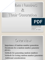 Random Numbers & Generation