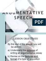 Argumentative Speech