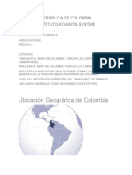 Ubicación Geográfica de Colombia 1er Módulo 2021-2