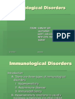 Immunological Disorders: From: Sanjay Sir Lecturer Govt. College of Nuirsing New Civil Hospital Surat