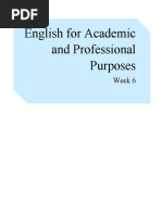 English For Academic and Professional Purposes: Week 6