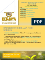 Introduction To Finance Group Assignment: Berjaya Food Berhad