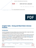 Irregular Verbs - Strong and Mixed Verbs in German Grammar