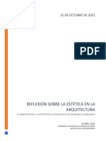 REFLEXIÓN SOBRE LA ESTÉTICA EN LA ARQUITECTURA Resumido